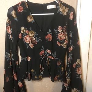 Altar’d State floral print top, long sleaves